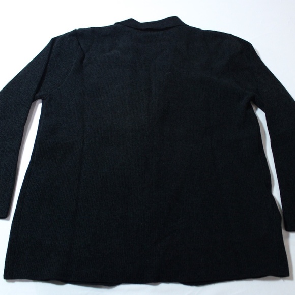 Aha Selected Men's Stretch Knit Midweight One Button Blazer Black Large - Picture 3 of 4